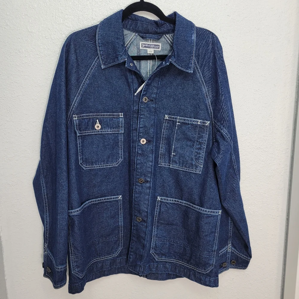 J Crew Wallace & Barnes chore jacket in Japanese denim Size M NWT *flaw